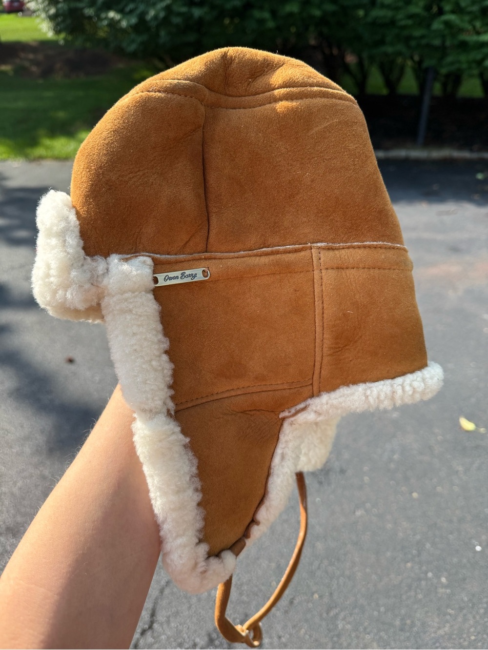 Owen Barry Sheepskin Trapper - Brandy Cream Garth